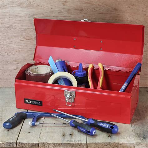 faithfull metal barn tool box|Faithfull Metal Barn Tool Box 484mm.